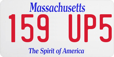 MA license plate 159UP5