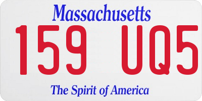 MA license plate 159UQ5
