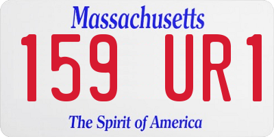 MA license plate 159UR1