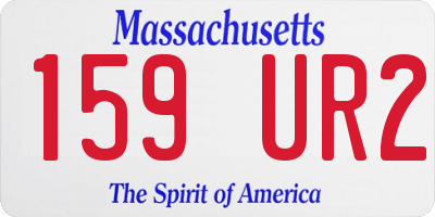 MA license plate 159UR2