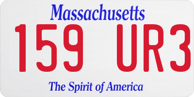 MA license plate 159UR3