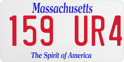 MA license plate 159UR4