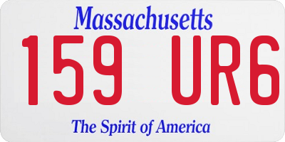 MA license plate 159UR6