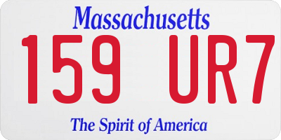 MA license plate 159UR7