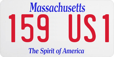 MA license plate 159US1