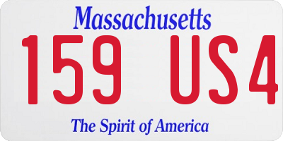 MA license plate 159US4