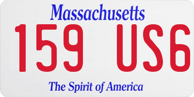 MA license plate 159US6