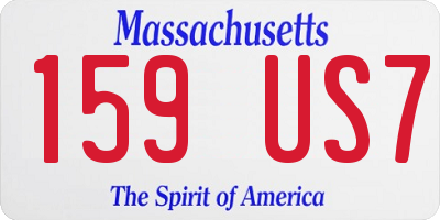 MA license plate 159US7