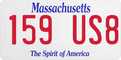 MA license plate 159US8