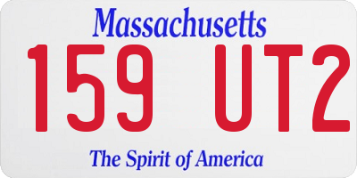 MA license plate 159UT2