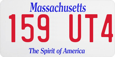 MA license plate 159UT4