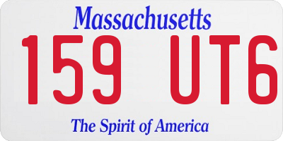 MA license plate 159UT6