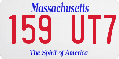 MA license plate 159UT7