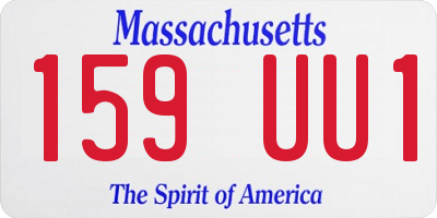 MA license plate 159UU1