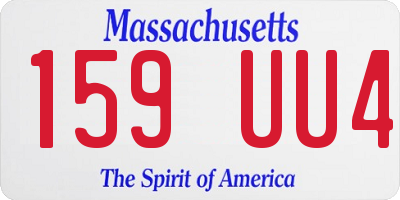 MA license plate 159UU4