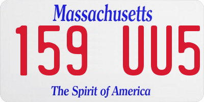 MA license plate 159UU5