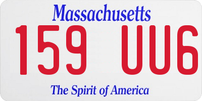 MA license plate 159UU6