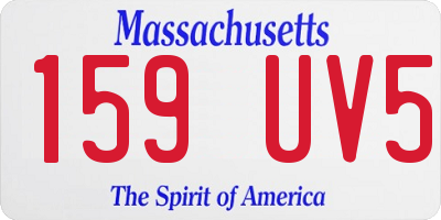 MA license plate 159UV5
