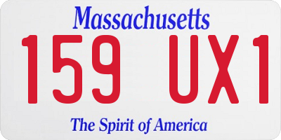 MA license plate 159UX1