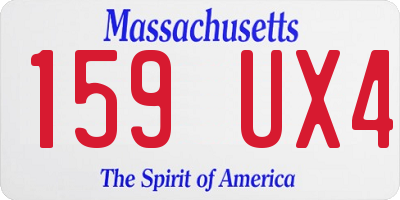MA license plate 159UX4