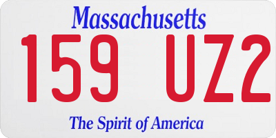 MA license plate 159UZ2