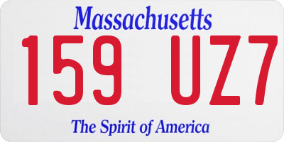 MA license plate 159UZ7
