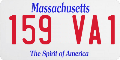 MA license plate 159VA1