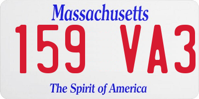 MA license plate 159VA3
