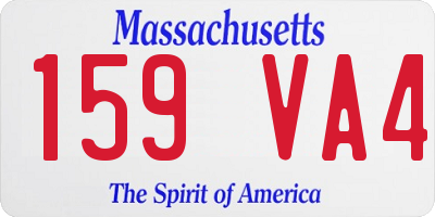 MA license plate 159VA4