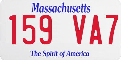 MA license plate 159VA7