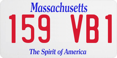 MA license plate 159VB1