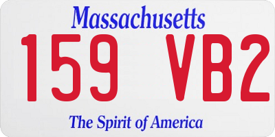 MA license plate 159VB2