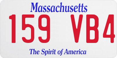 MA license plate 159VB4