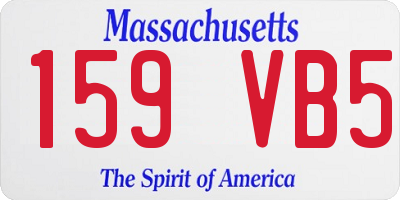MA license plate 159VB5