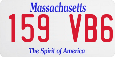 MA license plate 159VB6