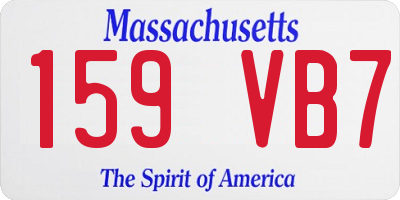 MA license plate 159VB7