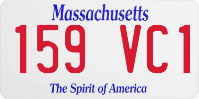 MA license plate 159VC1