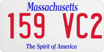 MA license plate 159VC2
