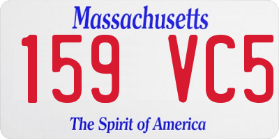 MA license plate 159VC5