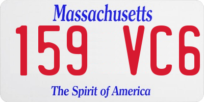 MA license plate 159VC6