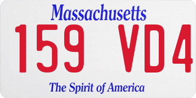 MA license plate 159VD4