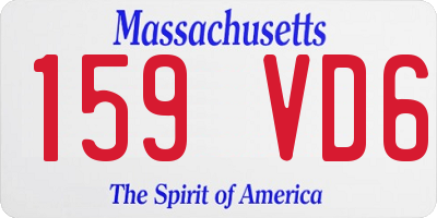 MA license plate 159VD6
