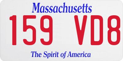 MA license plate 159VD8