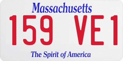 MA license plate 159VE1