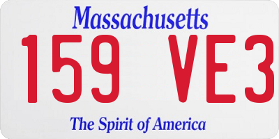 MA license plate 159VE3