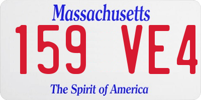 MA license plate 159VE4