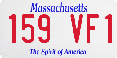 MA license plate 159VF1