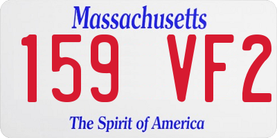 MA license plate 159VF2
