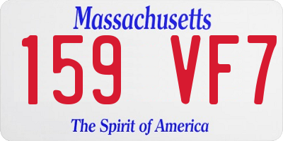 MA license plate 159VF7