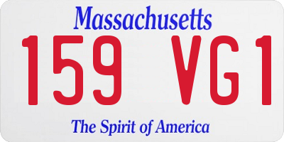 MA license plate 159VG1